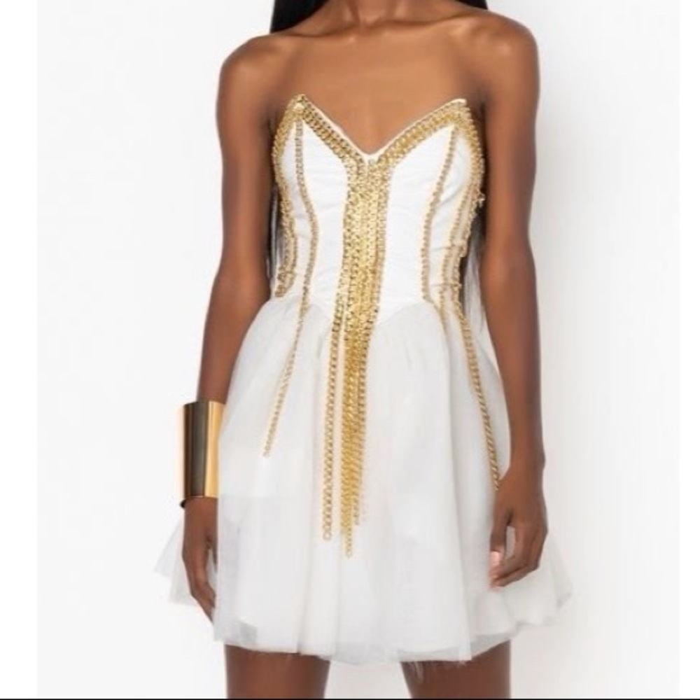 SO RAD CORSET DRESS WITH CHAINS